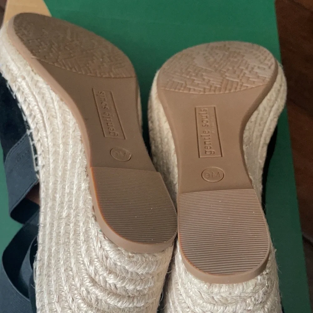 Gentle souls signature espadrille cross elastic wedge #19